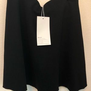 Black Jersey Mini Skirt